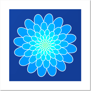 blue flower Posters and Art